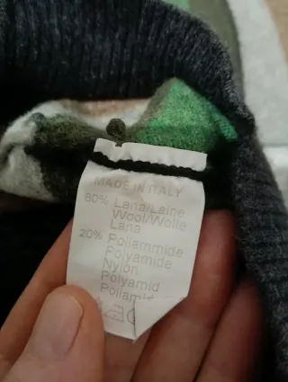 Pullover uomo righe marrone verde