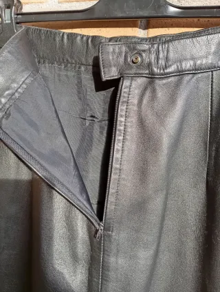 Falda cuero natural vintage