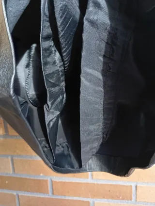 Falda cuero natural vintage