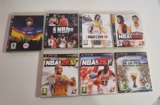 Lote PS3: NBA 2K10, 2K11, Live 10, 08, Euro 2008