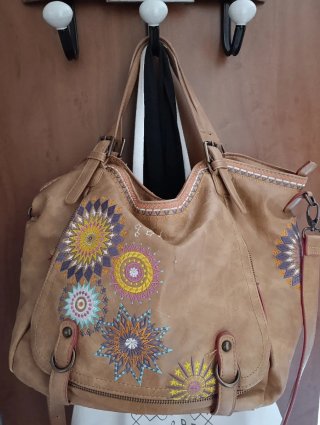 Cartera Desigual Marrón Multicolor