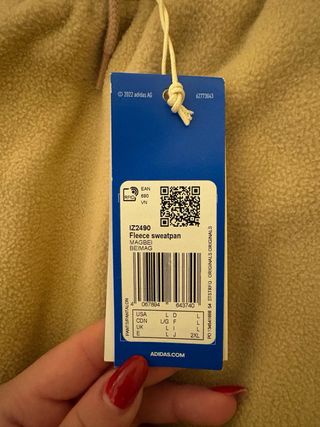 Pantaloni Adidas in pile beige