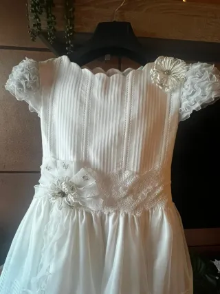 Vestido Comunión, Cancán y Guantes