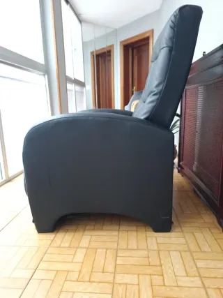Sillón reclinable piel sintética negro