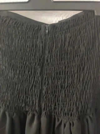 Vestido negro encaje blanco Talla S