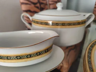 Vajilla Porcelana Laklain Ribete Dorado