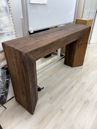 Consola de madera rústica recibidor