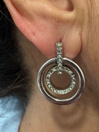 Pendientes Aro Doble con Circonitas