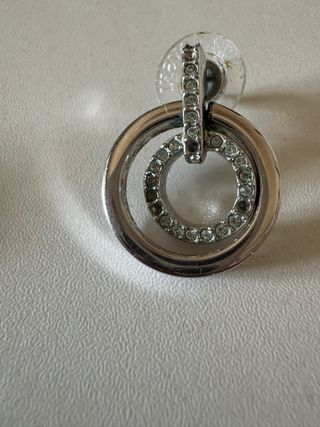 Pendientes Aro Doble con Circonitas