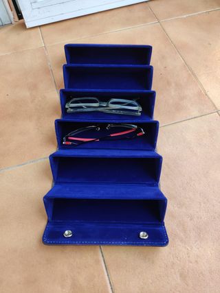 Estuche organizador gafas piel sintética