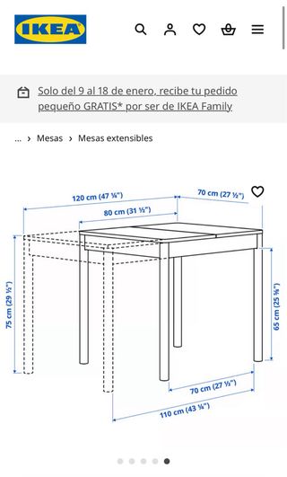 Mesa IKEA Blanca Madera