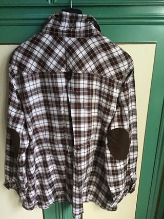 Camicia a quadri con taschino e toppe sui gomiti