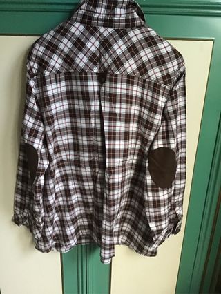 Camicia a quadri con taschino e toppe sui gomiti