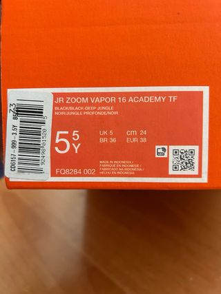 Nike JR ZoomVapor 16 Academy TF Scarpe Calcio 38
