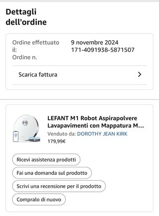 Robot aspirapolvere Lefant M1