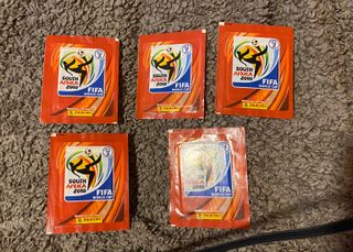 Lote 5 sobres FIFA World Cup South Africa 2010