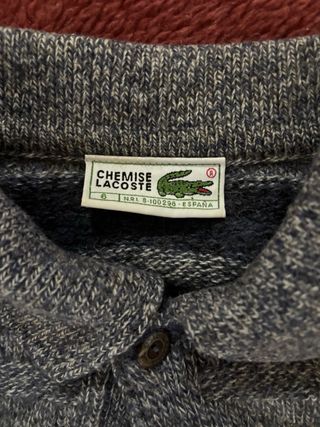 Jersey Lacoste Rayas Hombre Azul/Gris