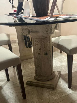 Tavolo in vetro con 4 sedie