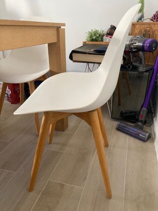 Sillas blancas diseño madera El Corte Inglés