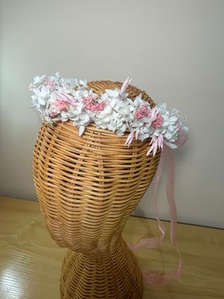 Corona diadema de flores preservadas
