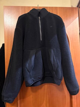 Felpa pile Adidas nera