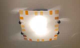 Plafón de techo cristal y metal