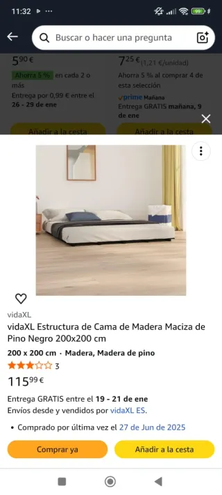 Base Tatami madera 200x200 ( nuevo )