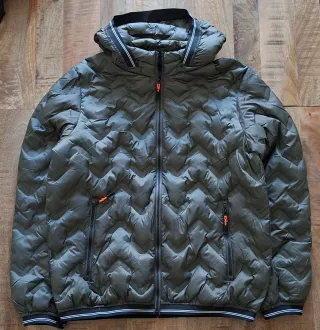 Plumífero corto hombre verde XXL