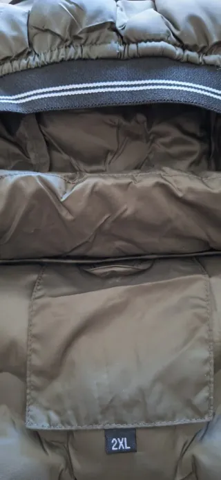 Plumífero corto hombre verde XXL