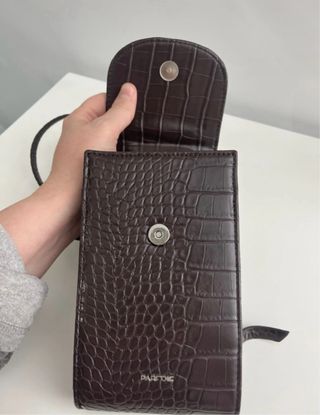 Bolso Parfois marrón efecto piel cocodrilo