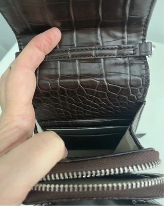 Bolso Parfois marrón efecto piel cocodrilo