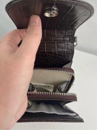 Bolso Parfois marrón efecto piel cocodrilo