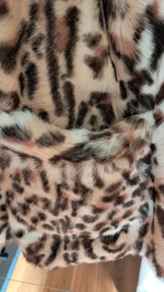 Chaquetón reversible pelo y gabardina