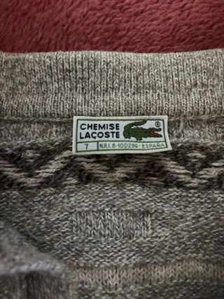 Jersey Lacoste Hombre Beige/Gris