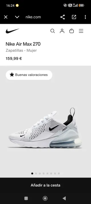 Zapatillas Nike Air Max 270 Blancas y Negras