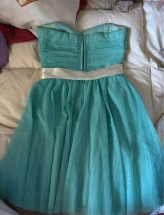 Vestido fiesta turquesa talla S
