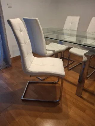 Mesa de cristal extensible 160x90 a 240