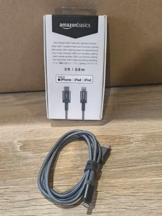 Cavo Amazon Basics USB-C Lightning Grigio