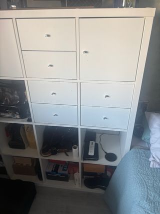 Mueble Kallax 16 cubos Ikea blanco