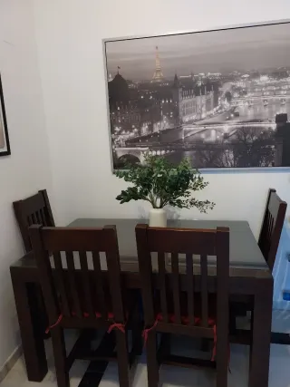 Conjunto muebles de salón madera