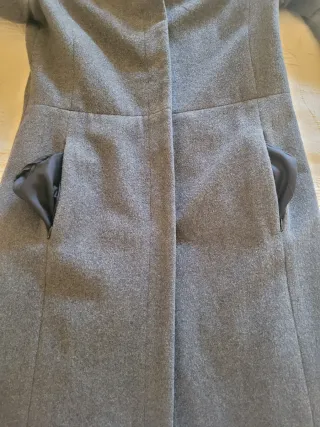 Abrigo vintage gris lana entallado
