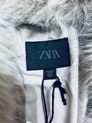 Chaqueta pelo Zara gris