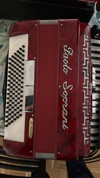 Acordeón Paolo Soprani Vintage Rojo