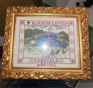 Cuadro Punto de Cruz El Río de la Vida
