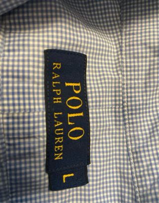 Camisa Polo Ralph Lauren cuadros azul y blanco