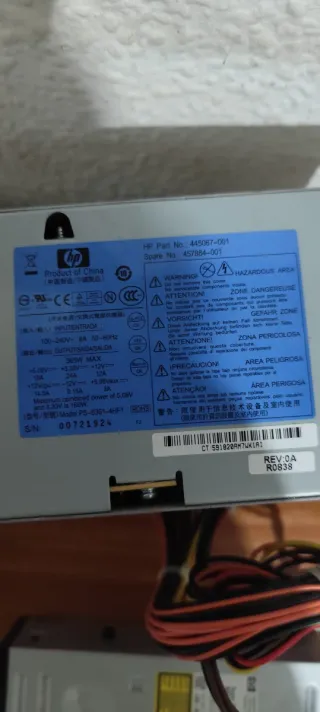 Componentes PC: Placa Base, Fuente, Disco Duro