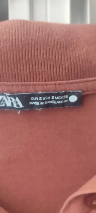 Camiseta polo de algodón Zara, algodón