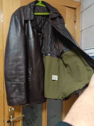 Cazadora de piel hombre talla 54