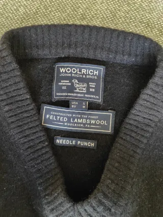 Jersey Lana Woolrich Negro Talla M