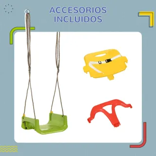 Columpio Bebé con Respaldo Desmontable